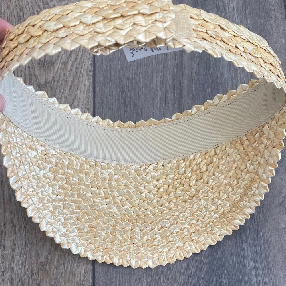 Beach Riot Tan Straw Visor Hat - Picture 2 of 3